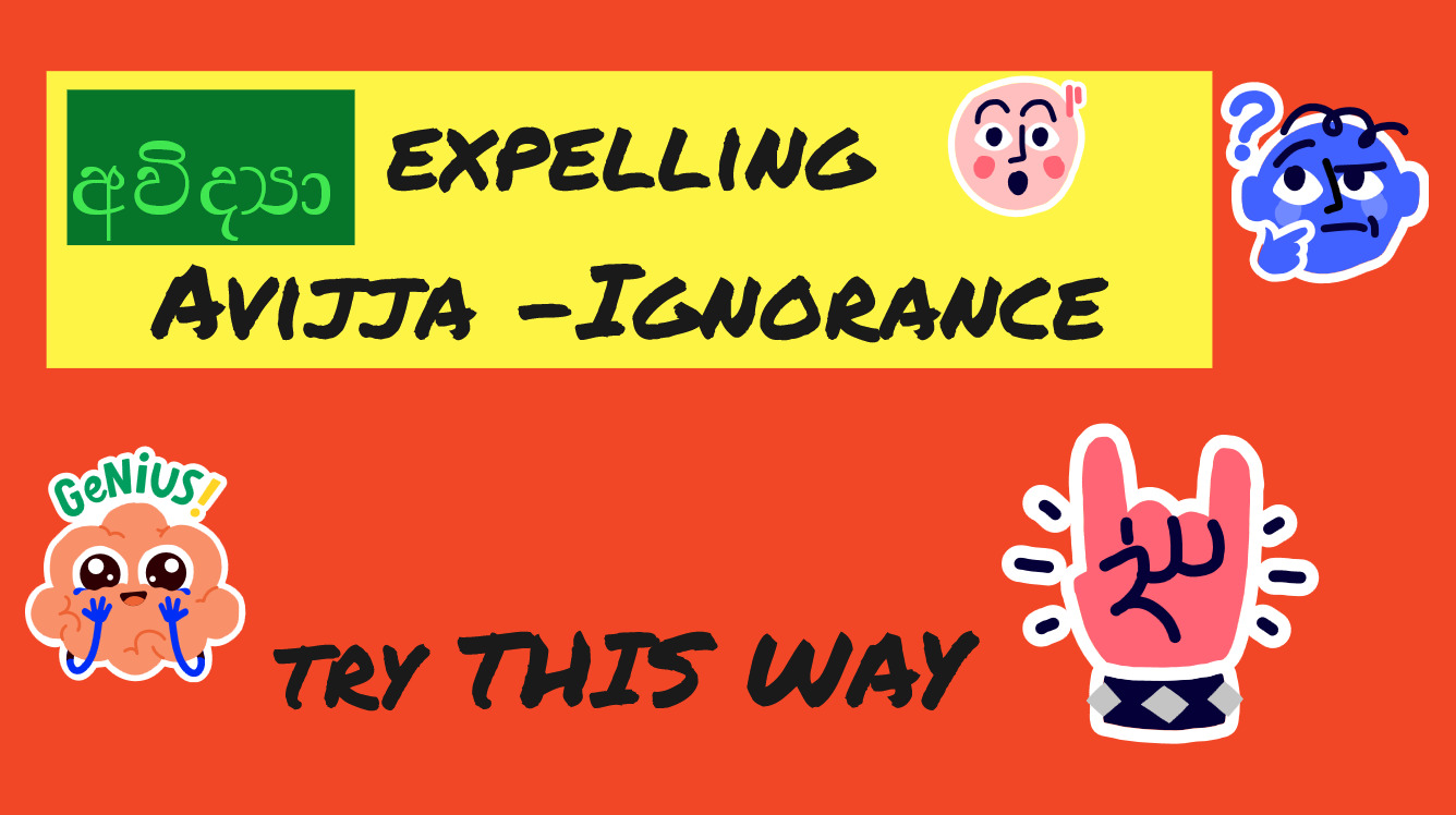 try expelling ignorance-avijja this way