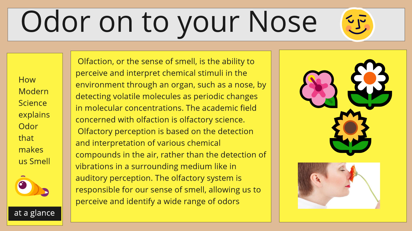 odor on to your nose