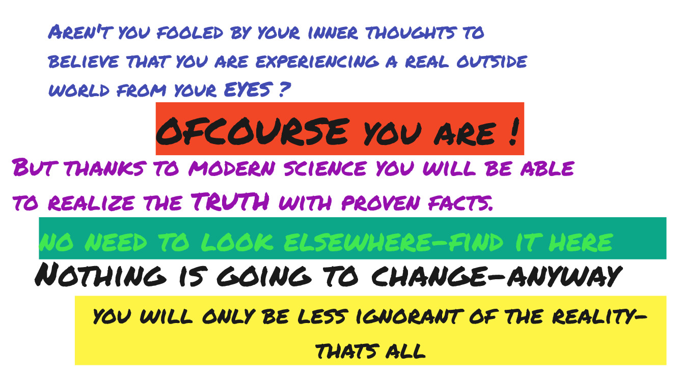 be less ignorant on your visual world